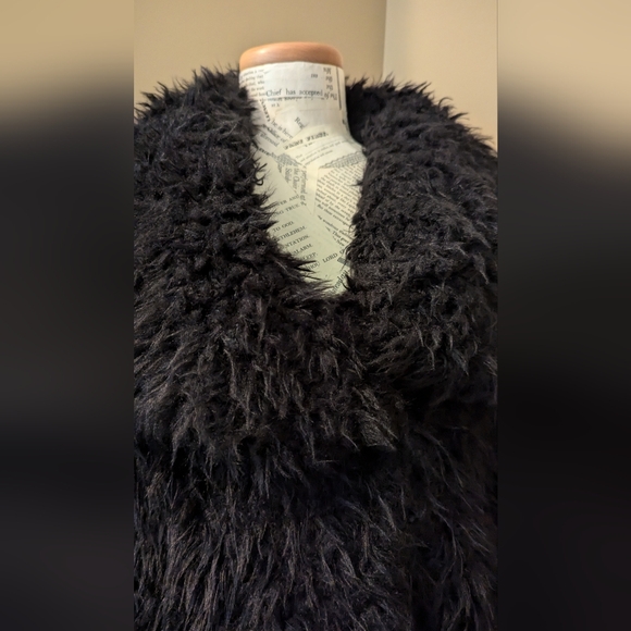 Shyanne Faux Fur Black Jacket Coat Blazer Medium M - Picture 3 of 9